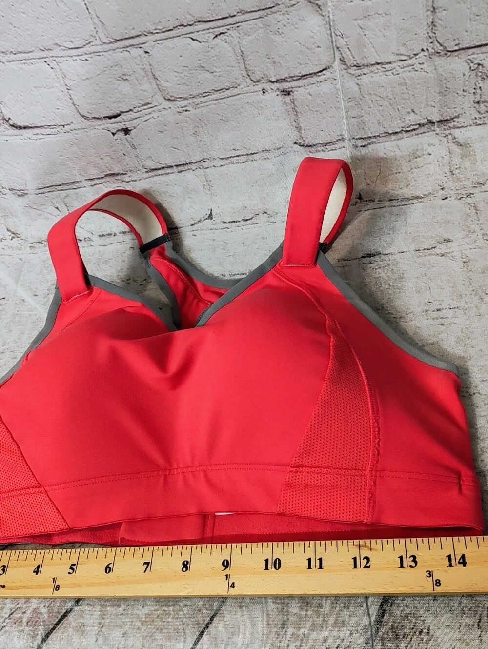 Brooks Juno Coral Pink Racerback Padded Sports Bra Racerback Wirefree 38C - Picture 8 of 10